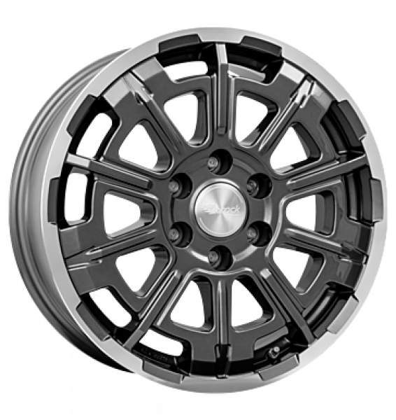 Brock, B45, 7x17 ET55 6x139,7 93,1, himalaya grey vollpoliert