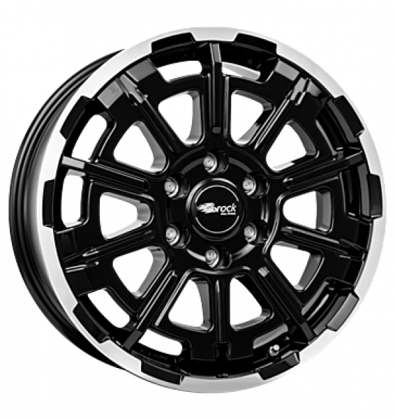 Brock, B45, 7x17 ET55 6x139,7 93,1, schwarz glanz vollpoliert