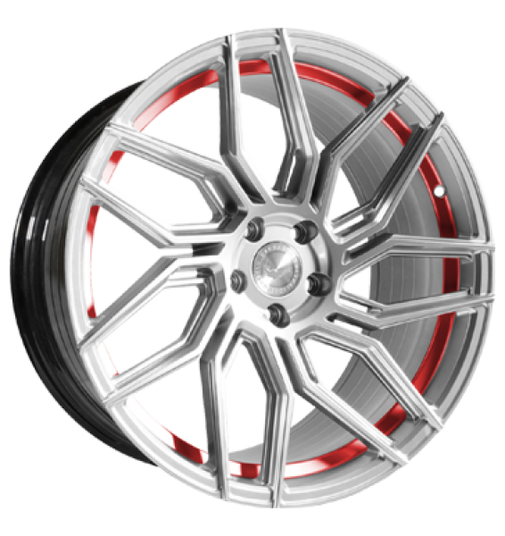 Barracuda, Dragoon, 10x20 ET30 5x112 66,6, silver undercut Trimline red