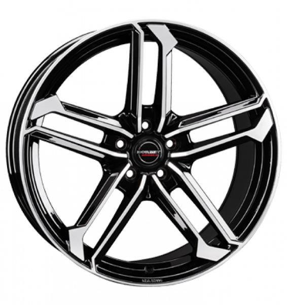 Borbet, ATX, 8,5x20 ET45 5x112 66,5, black polished glossy