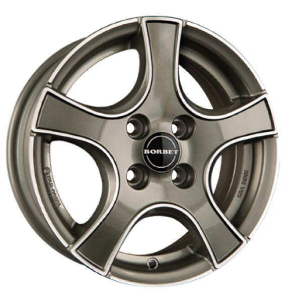 Borbet, F2, 5,5x14 ET35 4x98 58,1, graphite polished