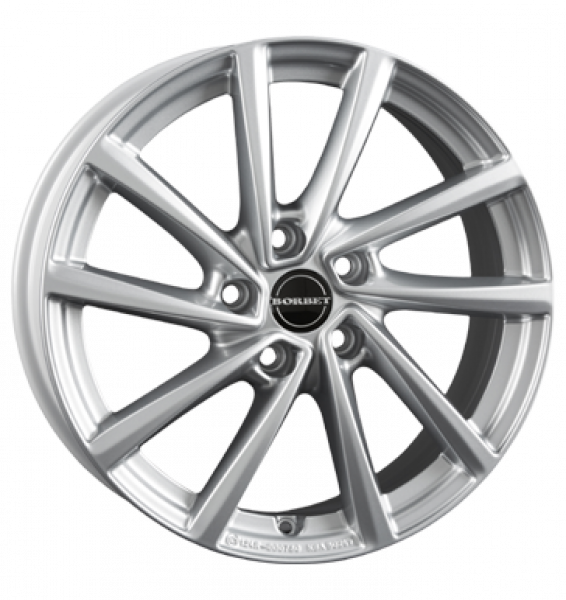 Borbet, V, 7x19 ET47,5 5x108 63,4, crystal silver