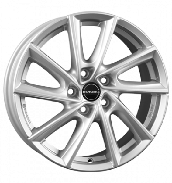 Borbet, VT, 7,5x17 ET38 5x112 66,5, crystal silver