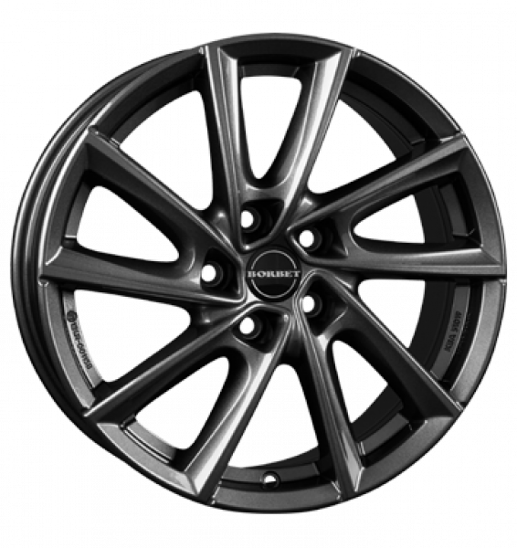 Borbet, VT, 7,5x17 ET52,5 5x108 63,4, mistral anthracite glossy