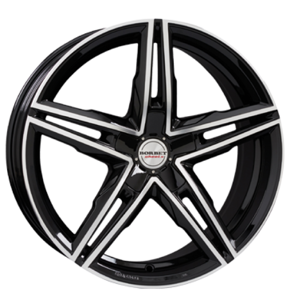Borbet, XRS, 8,5x20 ET40 5x114,3 72,5, black polished glossy