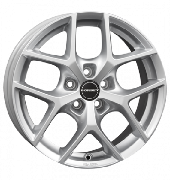 Borbet, Y, 8x19 ET45 5x114,3 72,5, crystal silver 19