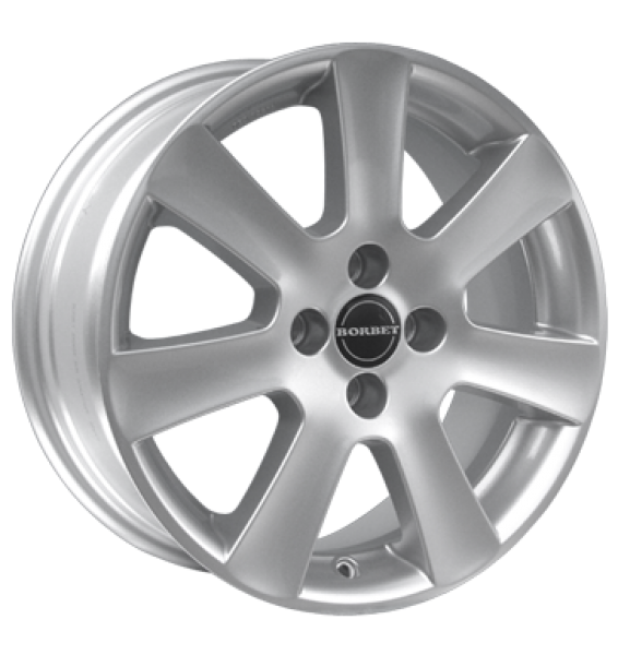 Borbet, CA, 6x14 ET17 4x108 65,1, crystal silver