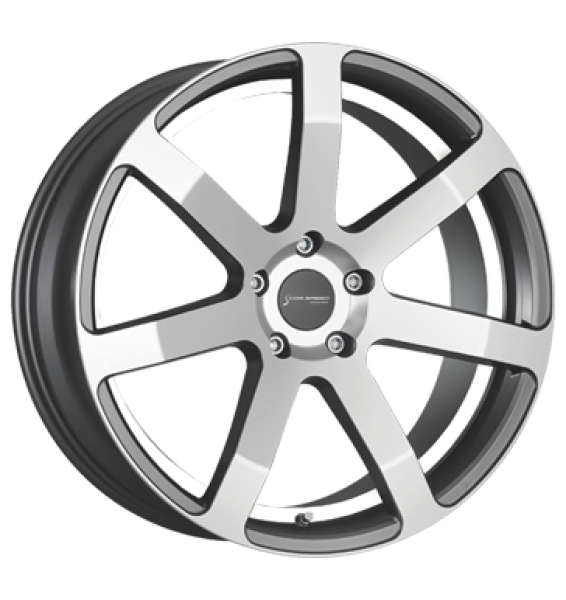 Corspeed, Challenge, 8,5x19 ET32 5x112 73,1, Higloss-Gunmetal-Polished / undercut Color Trim weiss