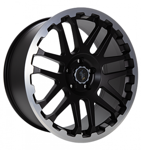 Eta Beta, Combat, 8x18 ET30 6x139,7 67,1, black matt lip cap pol