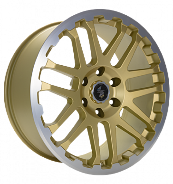 Eta Beta, Combat, 8x17 ET40 5x127 71,6, gold matt lip cap pol