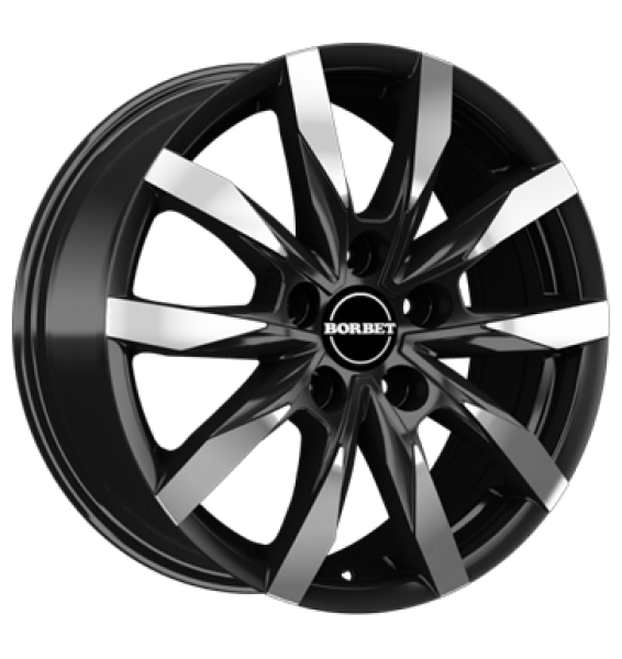 Borbet, CW5, 6,5x16 ET66 5x130 89,1, black polished matt