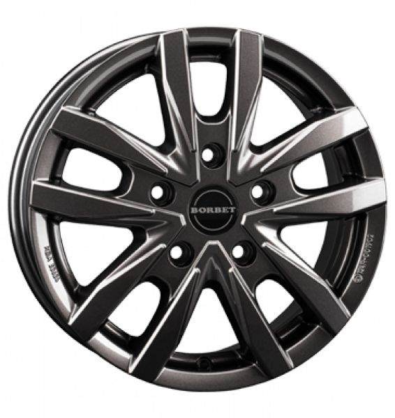 Borbet, CW5, 6,5x16 ET66 5x130 89,1, mistral anthracite glossy