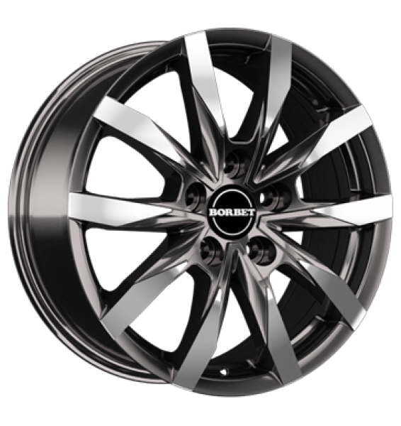 Borbet, CW5, 6,5x16 ET66 5x130 89,1, mistral anthracite glossy polished