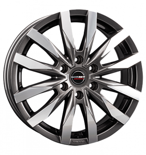 Borbet, CW6, 7,5x18 ET35 6x139,7 100,1, mistral anthracite glossy polished