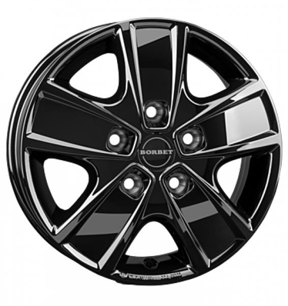 Borbet, CWG, 6x16 ET68 5x118 71,1, black glossy