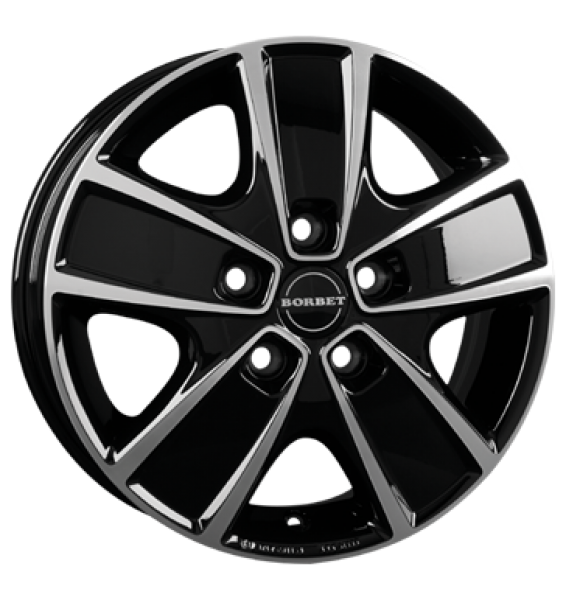 Borbet, CWG, 6x16 ET68 5x130 78,1, black polished