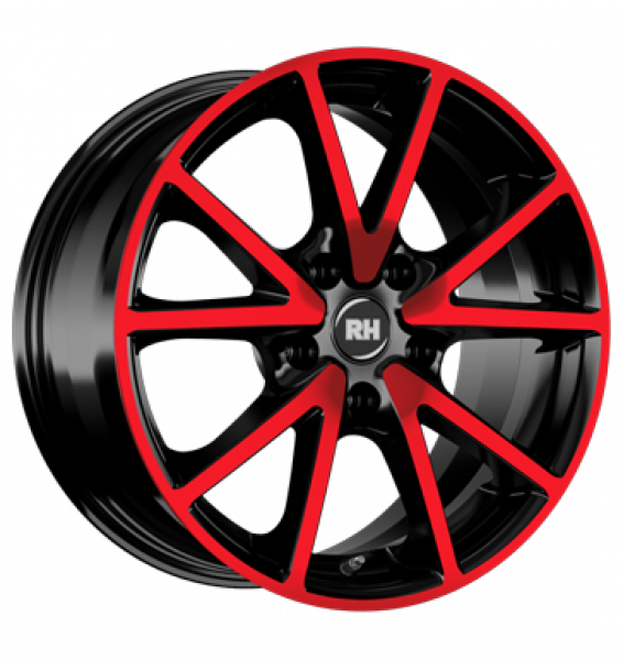 RH, DE Sports, 8x18 ET35 5x114,3 72,6, color polished - red