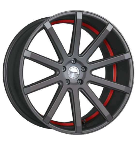 Corspeed, Deville, 10,5x22 ET45 5x130 71,6, gunmetal/ undercut Colour Trim rot