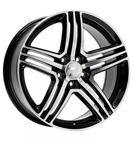 2DRV, WH12, 9x20 ET33 5x112 66,6, schwarz hochglanz poliert