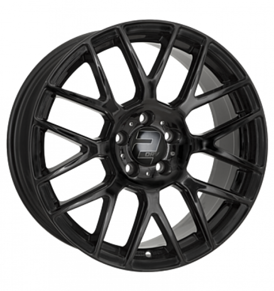 2DRV, WH26, 10x22 ET50 5x112 66,6, schwarz glänzend lackiert