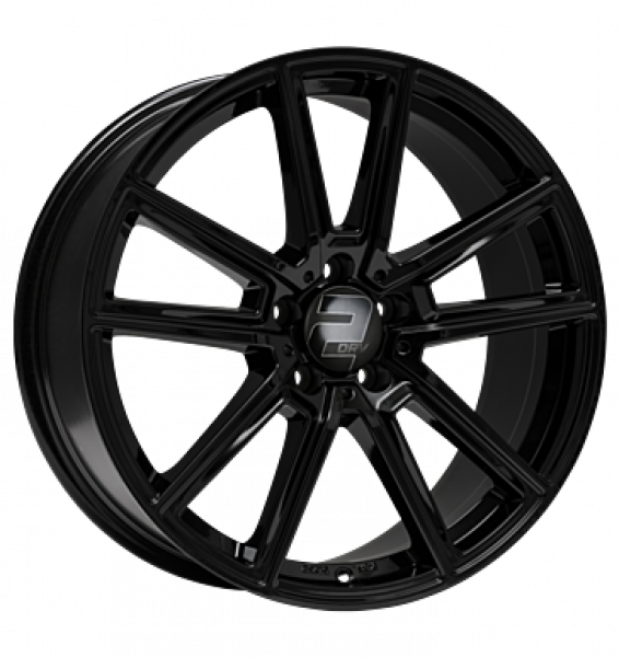 2DRV, WH30, 8x18 ET40 5x112 66,6, schwarz glänzend lackiert