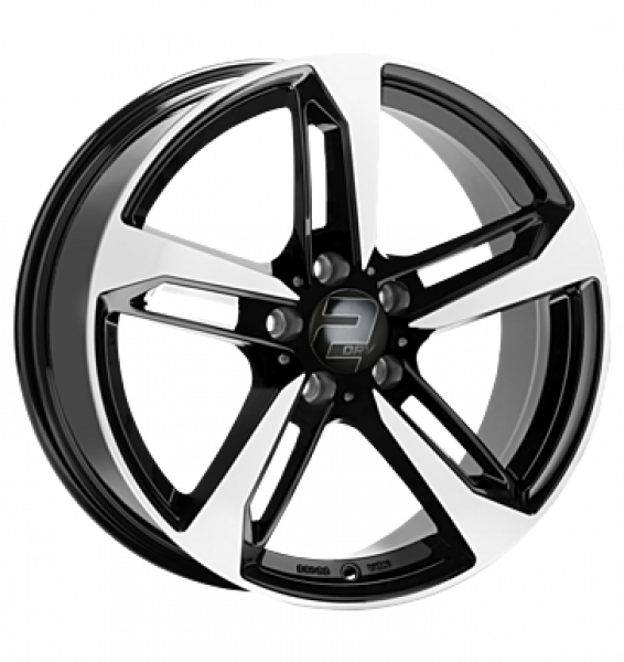 2DRV, WH36, 8,5x19 ET30 5x112 66,6, schwarz hochglanzpoliert