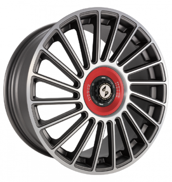 Eta Beta, Venti-R ZV, 8,5x20 ET38 5x114,3 78,1, Anthr. matt full pol. R.Rot/M.Schwarz