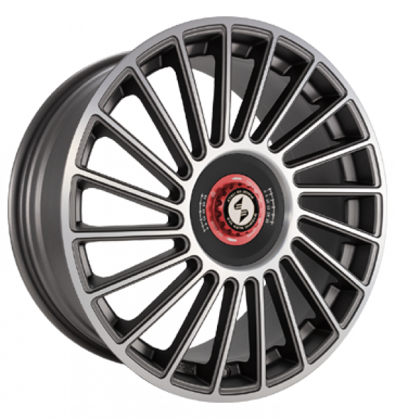 Eta Beta, Venti-R ZV, 8,5x20 ET38 5x114,3 78,1, Anthr. matt full pol. R.Schwarz/M.Rot