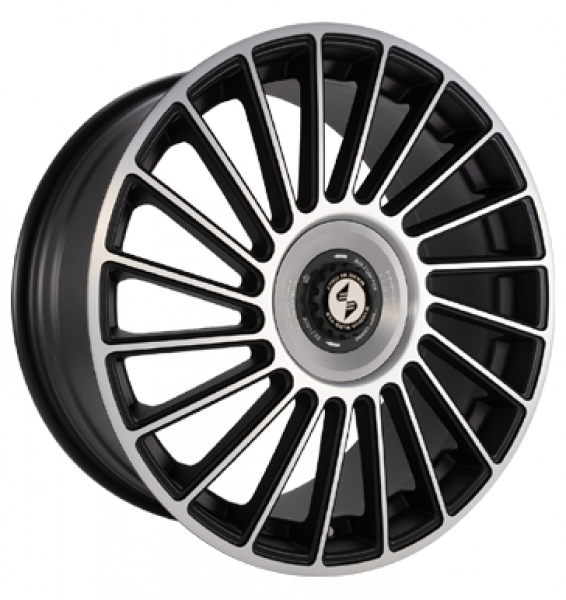 Eta Beta, Venti-R ZV, 8,5x20 ET38 5x114,3 78,1, Black matt full pol. R.Silber/M.Schw.