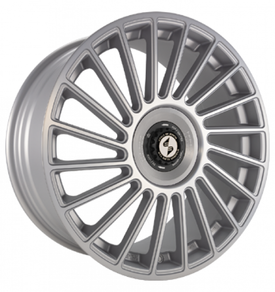 Eta Beta, Venti-R ZV, 8,5x20 ET38 5x114,3 78,1, Silver matt full pol R.Silber/M.Schw.
