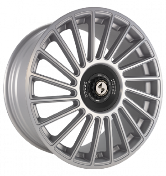 Eta Beta, Venti-R ZV, 8,5x20 ET38 5x114,3 78,1, Silver matt full pol R.Schw./M.Silber