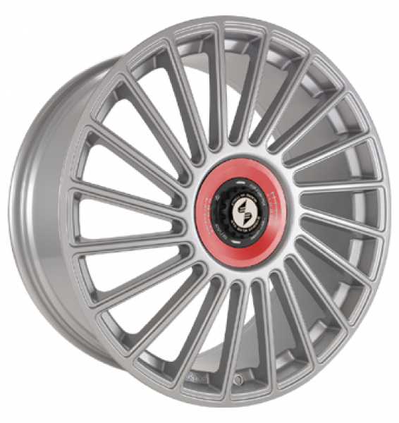 Eta Beta, Venti-R ZV, 8,5x20 ET38 5x114,3 78,1, Silver R.Rot/M.Schwarz
