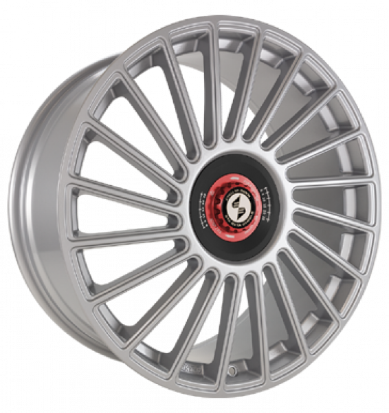 Eta Beta, Venti-R ZV, 8,5x20 ET38 5x114,3 78,1, Silver R.Schwarz/M.Rot