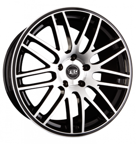 TEC Speedwheels, GT 1, 8,5x19 ET30 5x120 72,5, schwarz glanz frontpoliert