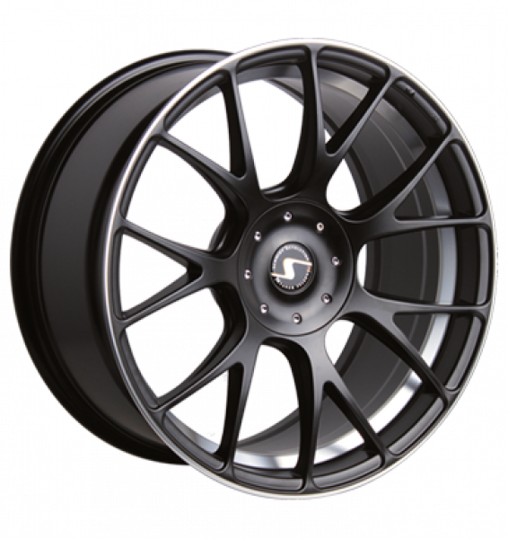 Schmidt Revolution, Gambit, 8,5x19 ET28 5x112 66,5, satin black hornpoliert/Undercut flacher Deckel