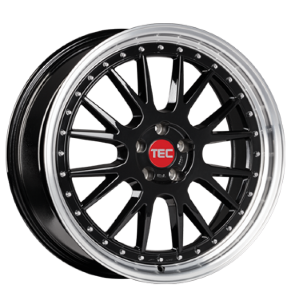 TEC Speedwheels, GT Evo, 8x18 ET18 4x108 65,1, black-polished-lip