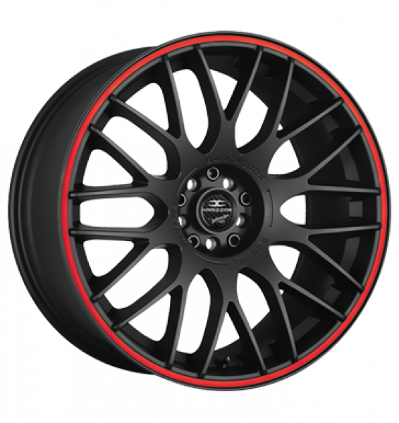Barracuda, Karizzma, 8x18 ET13 4x100 65,1, PureSports / Color Trim rot