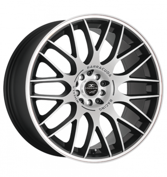 Barracuda, Karizzma, 8x18 ET13 4x100 73,1, Mattblack-Polished / Color Trim weiss
