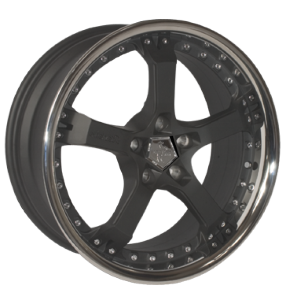 Keskin, KT10 Humerus, 9,5x18 ET25 5x100 63,4, schwarz randpoliert