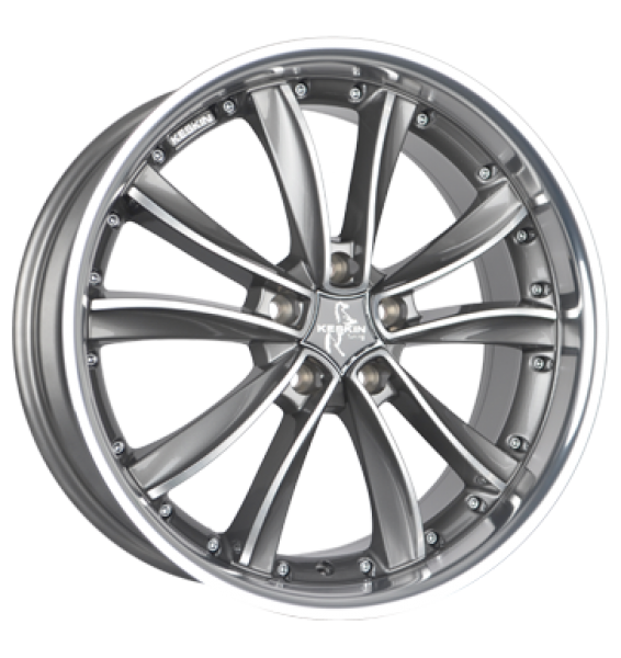 Keskin, KT13 Friday, 8,5x20 ET42 5x112 66,5, palladium front polish steel lip