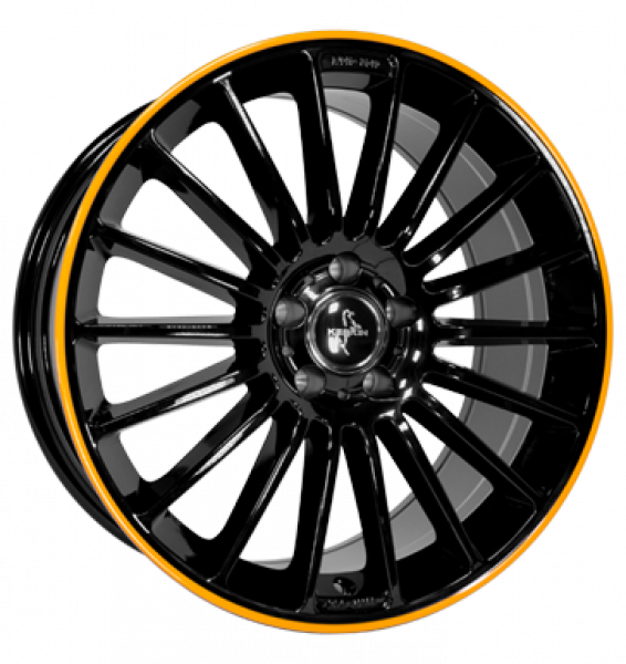 Keskin, KT15 Speed, 8,5x19 ET30 5x112 66,6, black lip orange