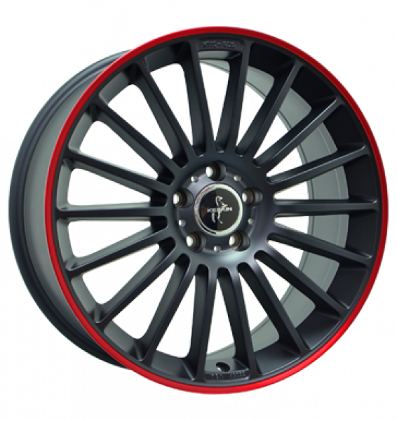 Keskin, KT15 Speed, 8,5x19 ET30 5x112 66,6, matt black lip red