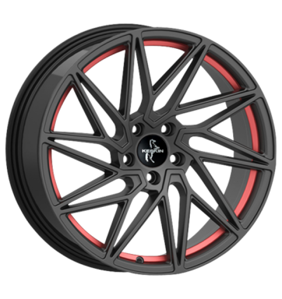 Keskin, KT20 Future, 8x18 ET30 5x112 72,6, black painted red inside