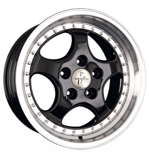 Keskin, KT2 Cup, 9,5x18 ET52 5x130 71,5, black lip polish
