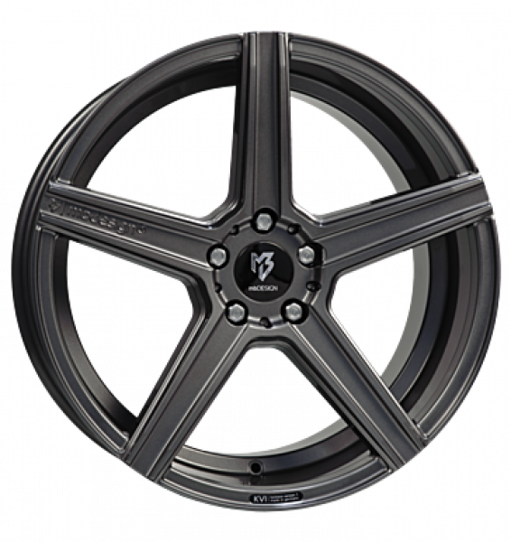 mbDESIGN, KV1, 10x22 ET36 5x127 71,55, grau glänzend lackiert