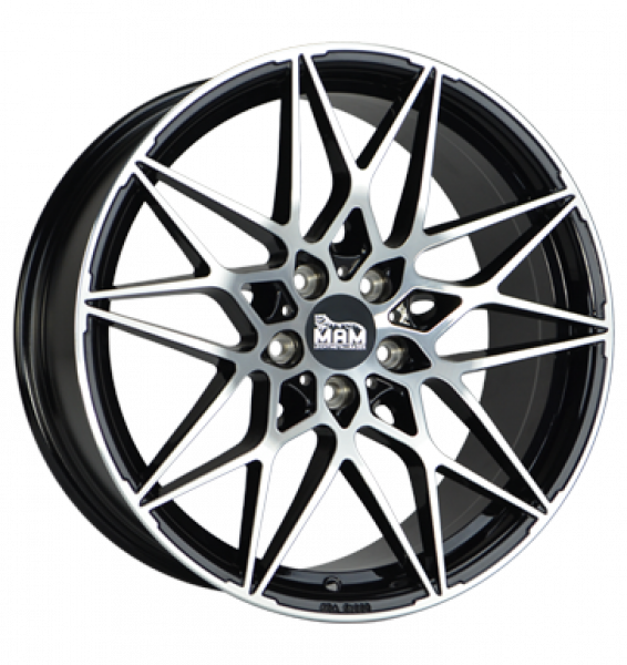 MAM, B2, 8,5x19 ET45 5x112 72,6, schwarz frontpoliert