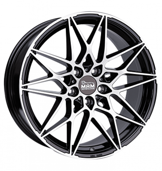 MAM, B2N, 8,5x19 ET45 5x112 72,6, black front polish