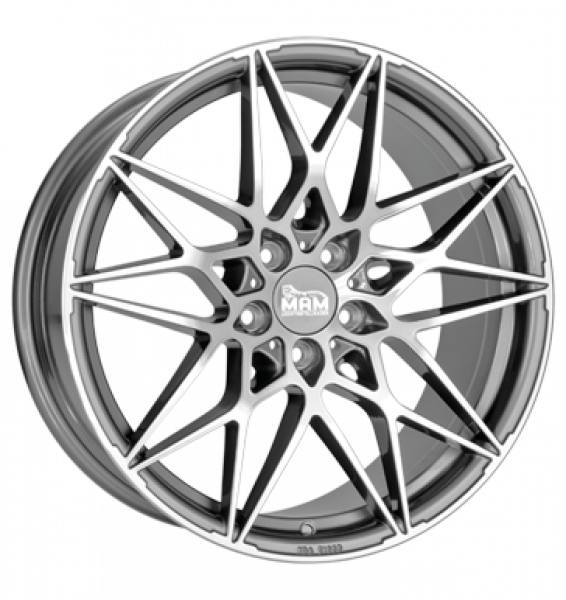 MAM, B2, 8,5x19 ET30 5x112 72,6, palladium front polish