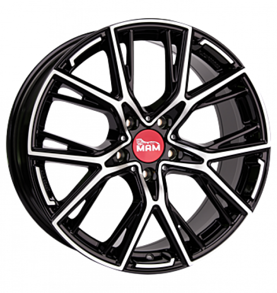 MAM, B4, 8,5x19 ET30 5x112 72,6, black front polish