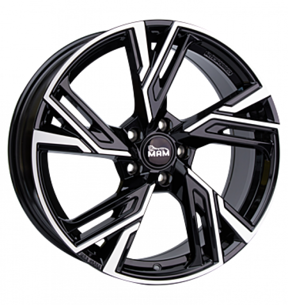 MAM, RS5, 6x15 ET35 4x100 63,4, black front polish